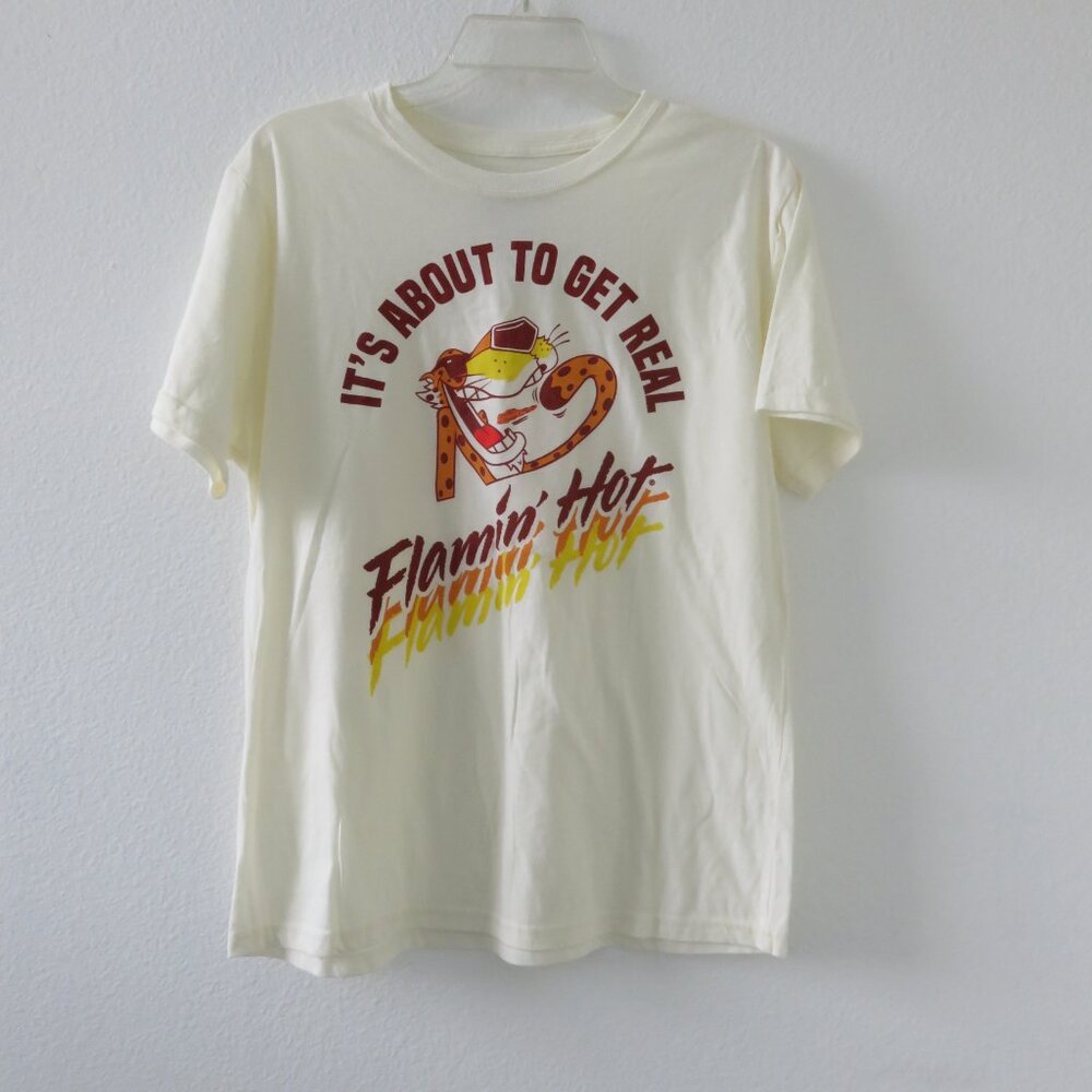 (#Z) Cheetos Cheetah  "It's about to get real" Flaming Hot T-Shirt Size M
